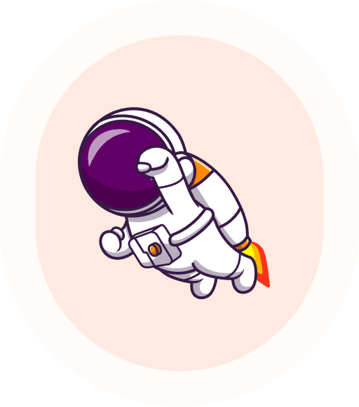 Astronaut met laptop