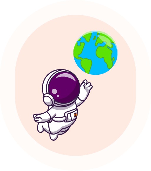 Astronaut met wereldbol