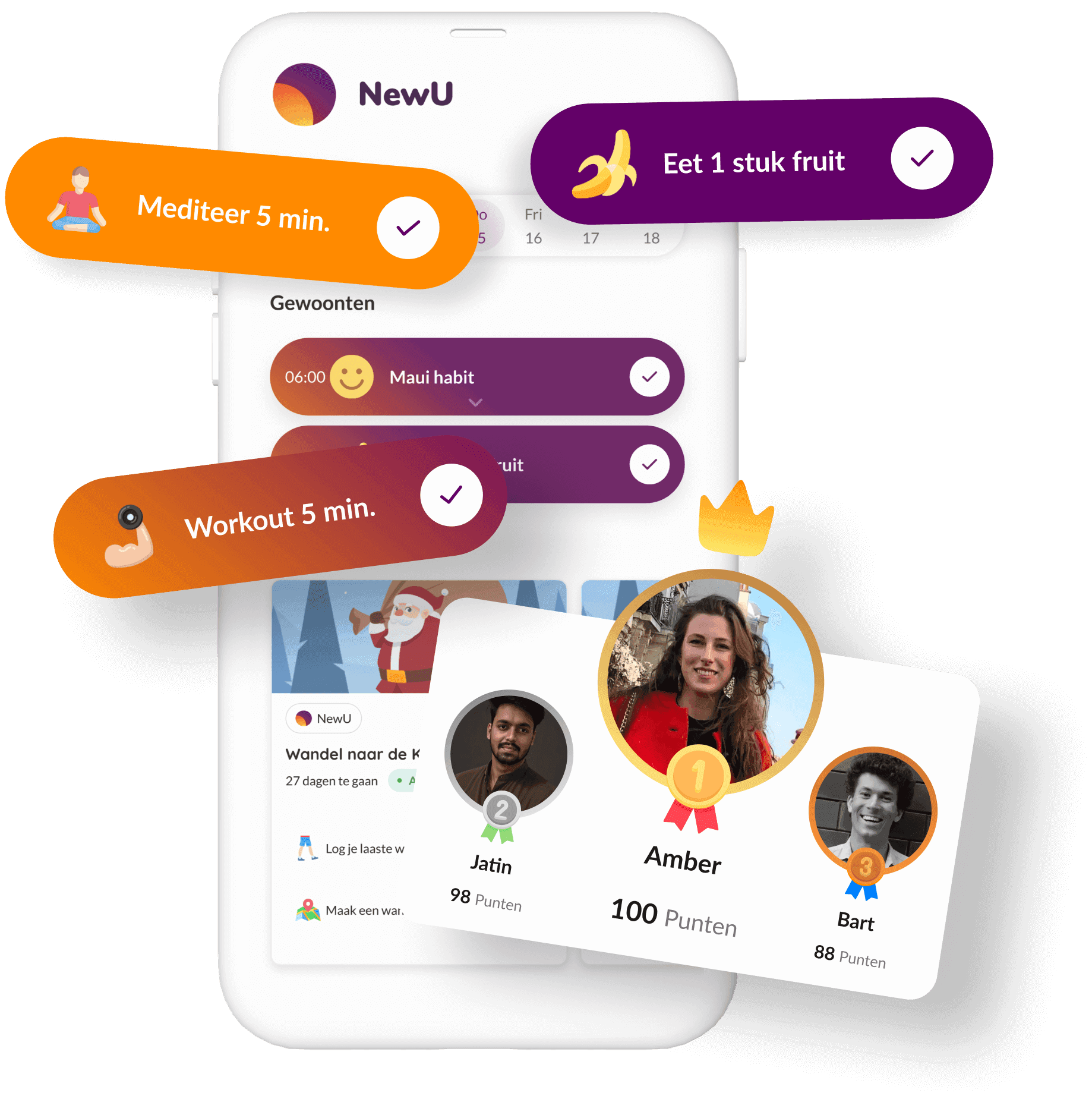 Gezonde gewoontes app NewU